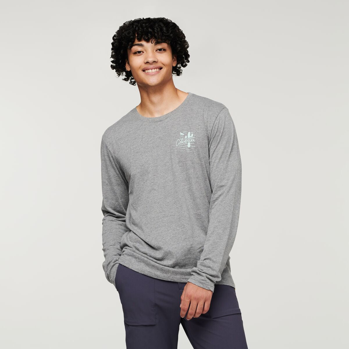 Alternative view of Hello Llama Long Sleeve T Shirt   Men's